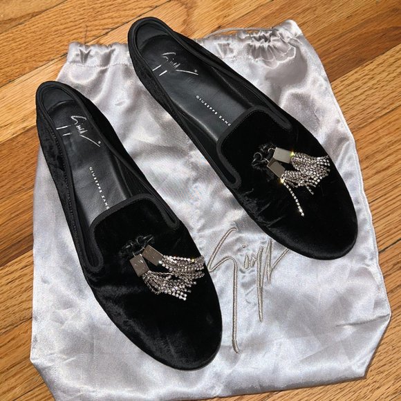 Giuseppe Zanotti Black & Silver Loafers - Picture 4 of 4